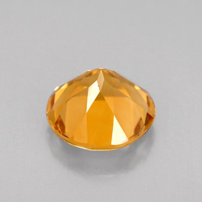 Citrino amarillo natural de 2,30 ct, corte redondo, VVS-VS