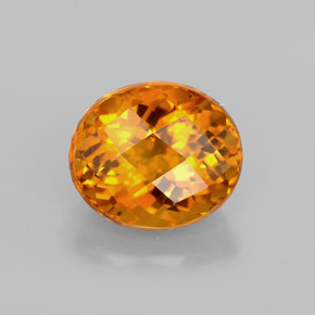 Citrino naranja natural de 2,06 ct, corte óvalo, VVS-VS