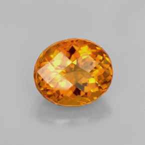 Citrino naranja natural de 2,06 ct, corte óvalo, VVS-VS