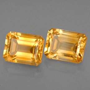 Gemas de citrino amarillo natural de  ct, corte esmeralda, VVS