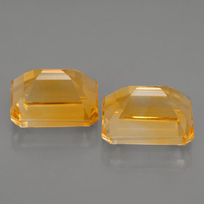 Gemas de citrino amarillo natural de  ct, corte esmeralda, VVS
