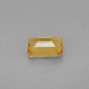 Citrino amarillo natural de 2,09 ct, corte esmeralda, VVS