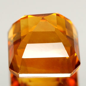 Citrino amarillo natural de 3,00 ct, corte esmeralda, VS