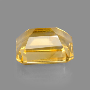 Citrino amarillo natural de 2,47 ct, corte esmeralda, VS-SI