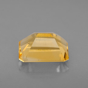 Citrino amarillo natural de 1,95 ct, corte esmeralda, VS