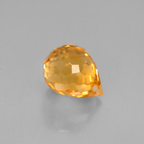 Citrino amarillo natural de 1,76 ct, briolette, VS