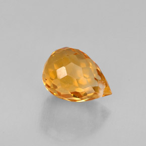 Citrino amarillo natural de 1,64 ct, briolette, VVS-VS