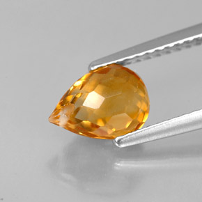 Citrino amarillo natural de 1,64 ct, briolette, VVS-VS