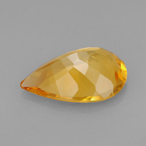 Citrino naranja natural de 2,77 ct, en forma de pera, IF