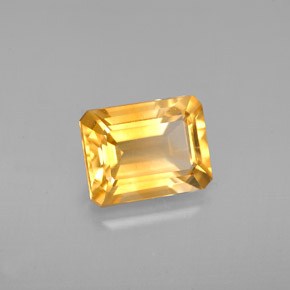 Citrino amarillo natural de 2,22 ct, corte esmeralda, VVS-VS