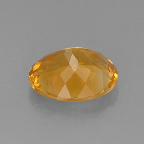 Citrino amarillo natural de 3,95 ct, corte óvalo, VVS