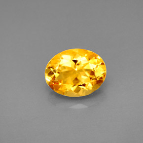 Citrino amarillo natural de 1,80 ct, corte óvalo, VVS