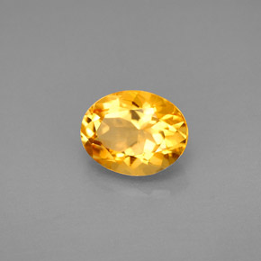Citrino amarillo natural de 1,80 ct, corte óvalo, VVS