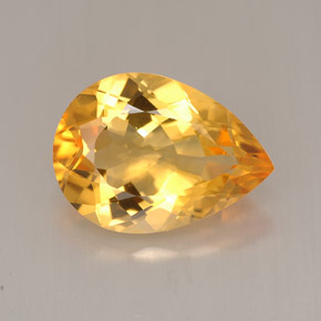 Citrino naranja natural de 4,53 ct, en forma de pera, VVS