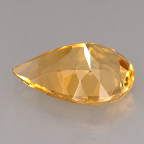 Citrino naranja natural de 3,95 ct, en forma de pera, VVS