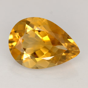 Citrino naranja natural de 4,30 ct, en forma de pera, VVS