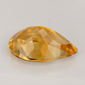 Citrino naranja natural de 4,30 ct, en forma de pera, VVS