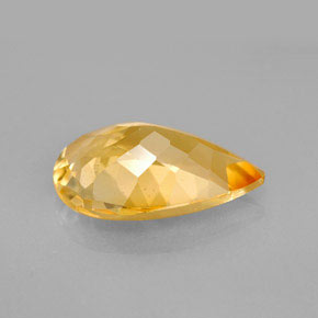 Citrino amarillo natural de 4,37 ct, en forma de pera, VVS
