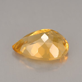 Citrino amarillo natural de 3,75 ct, en forma de pera, VVS-VS