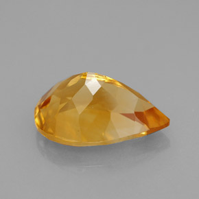 Citrino amarillo natural de 3,40 ct, en forma de pera, VVS