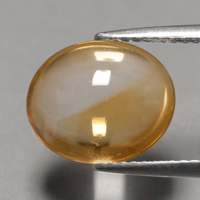 Citrino naranja natural de 3,54 ct, corte óvalo, transparente