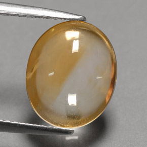 Citrino naranja natural de 3,54 ct, corte óvalo, transparente