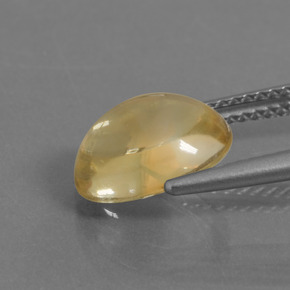 Citrino amarillo natural de 3,25 ct, corte óvalo, transparente