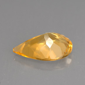 Citrino naranja natural de 3,00 ct, en forma de pera, VVS