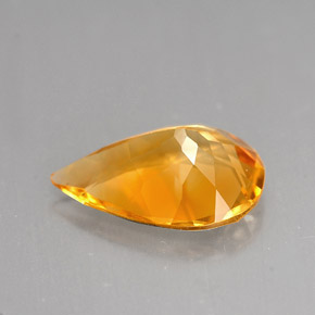 Citrino naranja natural de 2,71 ct, en forma de pera, VVS