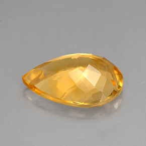 Citrino amarillo natural de 3,37 ct, en forma de pera, VVS-VS
