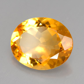 Citrino amarillo natural de 3,68 ct, corte óvalo, VVS-VS