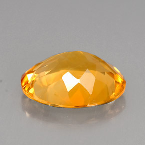 Citrino amarillo natural de 3,68 ct, corte óvalo, VVS-VS