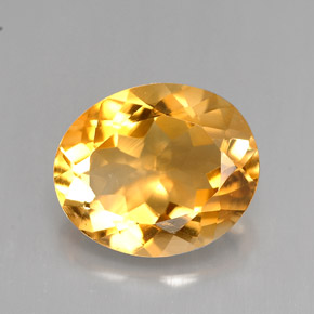 Citrino amarillo natural de 3,85 ct, corte óvalo, VVS