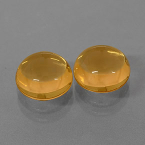 Gemas de citrino naranja natural de  ct, corte redondo, transparente