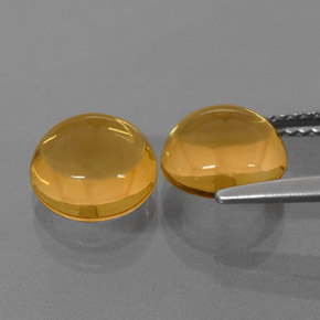 Gemas de citrino naranja natural de  ct, corte redondo, transparente