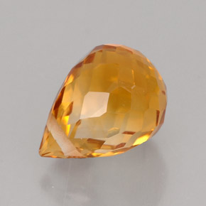 Citrino naranja natural de 1,56 ct, briolette, VVS