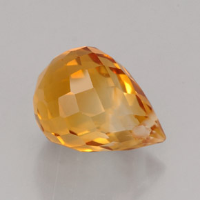 Citrino naranja natural de 1,56 ct, briolette, VVS