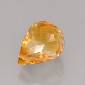 Citrino Naranja dorado natural de 1.33 ct, Corte Briolette, VS