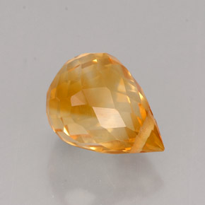 Citrino Naranja dorado natural de 1.33 ct, Corte Briolette, VS