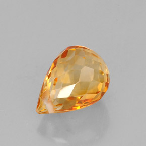 Citrino naranja natural de 1,54 ct, briolette, VVS