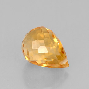 Citrino naranja natural de 1,54 ct, briolette, VVS-VS