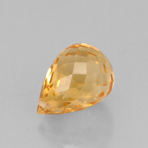 Citrino naranja natural de 1,54 ct, briolette, VVS-VS