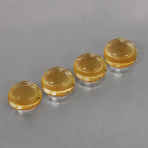 Gemas de citrino naranja natural de  ct, corte redondo, transparente