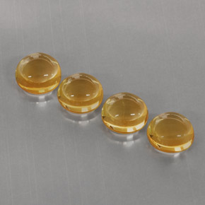 Gemas de citrino naranja natural de  ct, corte redondo, transparente