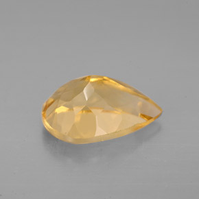 Citrino amarillo natural de 2,74 ct, en forma de pera, VVS