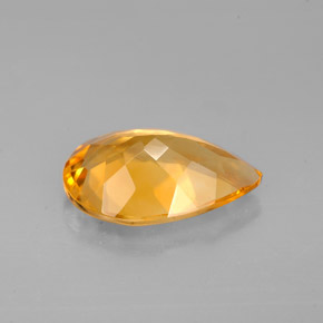 Citrino amarillo natural de 2,31 ct, en forma de pera, VVS
