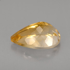 Citrino amarillo natural de 2,90 ct, en forma de pera, VVS