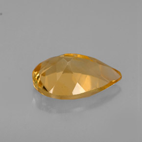 Citrino amarillo natural de 2,59 ct, en forma de pera, VVS-VS