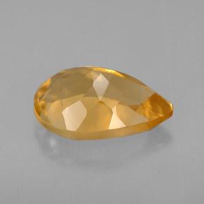 Citrino amarillo natural de 3,71 ct, en forma de pera, VVS-VS