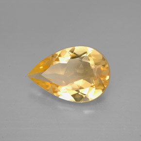 Citrino amarillo natural de 2,44 ct, en forma de pera, VVS-VS